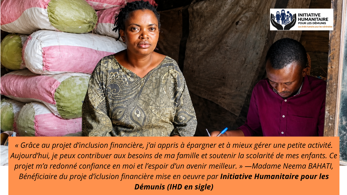Projet d'inclusion financière en faveur de l'autonomisation économique des femmes vulnérables en ville de Goma, RDC